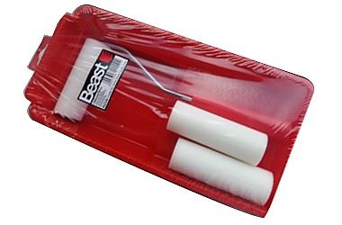 ZESTAW WAŁKÓW MALARSKICH GĄBKOWYCH Z KUWETĄ 3 sztuki