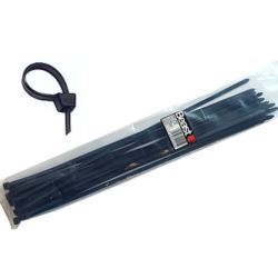 Opaski zaciskowe kablowe nylon czarne 530x7.6 mm 20 sztuk