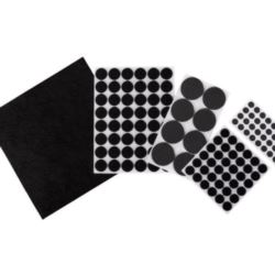 Podkładki filcowe piankowe pod meble samoprzylepne 125 szt czarne okrągłe