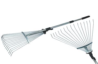 Grabie do liści trawy druciane REGULOWANE trzon metalowy rączka teleskop 80-165CM TELESCOPIC