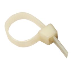 Opaski zaciskowe kablowe nylon białe 190x4,7 mm 50 sztuk