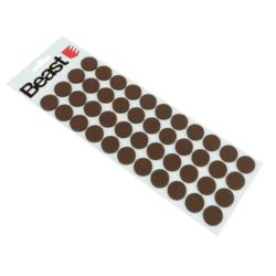 Podkładki filcowe pod meble samoprzylepne 20mm 44 szt brązowe okrągłe