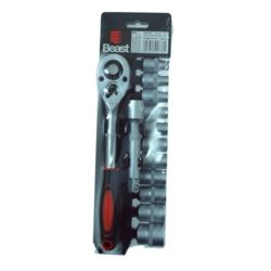 Zestaw nasadek 1/2" z grzechotka przedłużka 8-24 mm 12 elementów CV klucze nasadowe z grzechotką