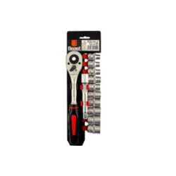 Zestaw nasadek 1/2" z grzechotka przedłużka 8-24 mm 12 elementów CV klucze nasadowe z grzechotką