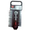 Zestaw nasadek bitów 1/4" z grzechotka 4-13mm 27 elementów CV TORX ampule imbusy PHILIPS płaski