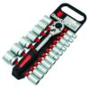 Zestaw nasadek 1/2" z grzechotka 8-32 mm 19 elementów CV klucze nasadowe z grzechotką