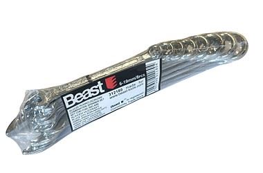 KLUCZE PŁASKO-OCZKOWE 6-19 mm WS 8 sztuk