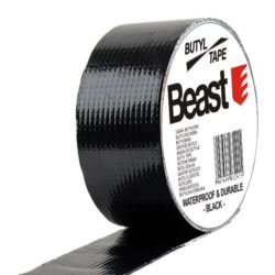 Taśma butylowa CZARNA uszczelniająca wodoodporna 0,8x50mm 5M BUTYL UV BLACK WATERPROOF