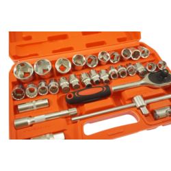 Zestaw kluczy nasadowych 1/2" 8-32MM CV 32szt