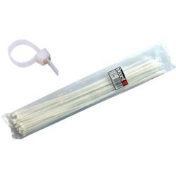 Opaski zaciskowe kablowe nylon białe 500x4.7mm 30 sztuk