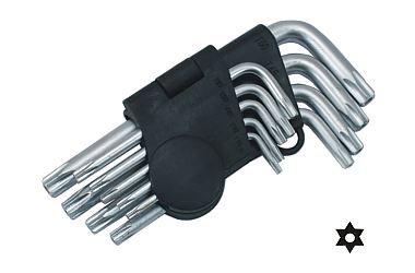 KLUCZE TYPU TORX T10-50 CV Z OTWOREM 9 SZTUK