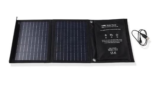 Panel solarny turystyczny 14W podwójne USB wyjście 5V/2.1A