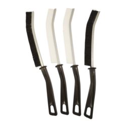 Szczotka do czyszczenia fug szczelin mycia kuchni wąska szczelinowa dluga 4 x 230mm (2X biała + 2x czarna) nylon