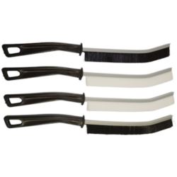 Szczotka do czyszczenia fug szczelin mycia kuchni wąska szczelinowa dluga 4 x 230mm (2X biała + 2x czarna) nylon