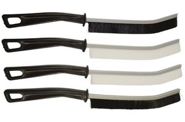 Szczotka do czyszczenia fug szczelin mycia kuchni wąska szczelinowa dluga 4 x 230mm (2X biała + 2x czarna) nylon Szczotka do czyszczenia fug szczelin mycia kuchni wąska szczelinowa dluga 4 x 230mm (2X biała + 2x czarna) nylon