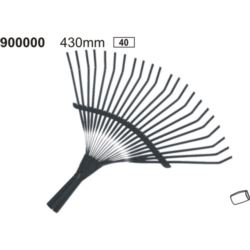 Grabie Do Liści Trawy Metalowe Wachlarzowe Grabie Do Liści 22-Zębne 430MM
