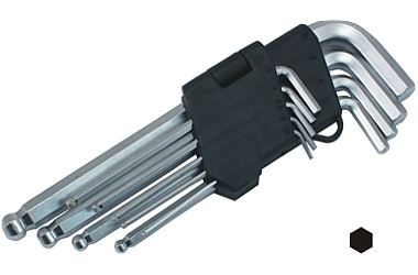 KLUCZE IMBUSOWE Z KULKĄ 1.5-10 mm CV 9 sztuk KLUCZE IMBUSOWE Z KULKĄ 1.5-10 mm CV 9 sztuk