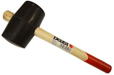 Młotek gumowy 90mm z drewnianą rączką 1200g Młotek gumowy 90mm z drewnianą rączką 1200g