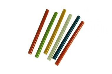 Klej do pistoletu na gorąco wkłady klejowe kolorowe z brokatem 6szt 7,2mm x 100mm