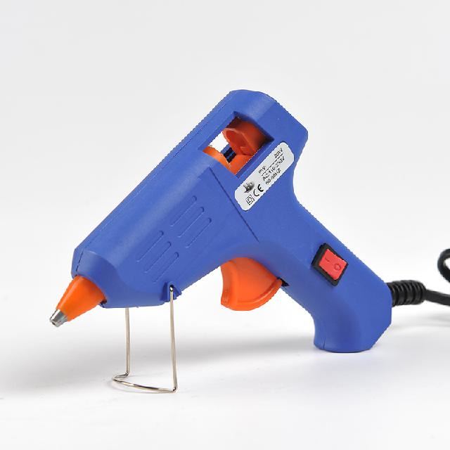 Pistolet do kleju na gorąco wyłącznik 40W klej 11mm niebieski Pistolet do kleju na gorąco wyłącznik 40W klej 11mm niebieski