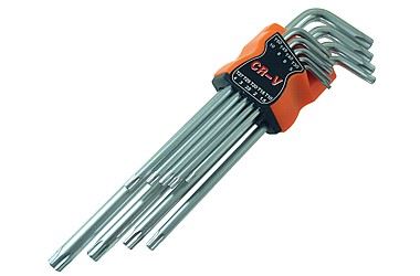 KLUCZE TORX Chrom-Vanadium zestaw 9szt. KLUCZE TORX Chrom-Vanadium zestaw 9szt.
