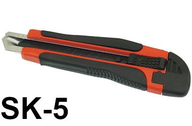 Nóż tapeciak łamany wysuwany do tapet 18MM SK-5 rączka TPR Nóż tapeciak łamany wysuwany do tapet 18MM SK-5 rączka TPR