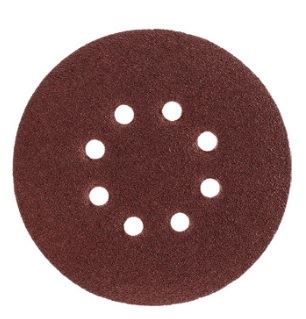 Krążki ścierne papier na rzep P60 125MM 8 otworów 20 sztuk Krążki ścierne papier na rzep P60 125MM 8 otworów 20 sztuk