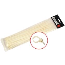 Opaski zaciskowe kablowe nylon białe 500x4.7mm 30 sztuk