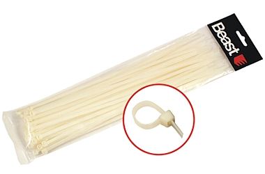 Opaski zaciskowe kablowe nylon białe 500x4.7mm 30 sztuk
