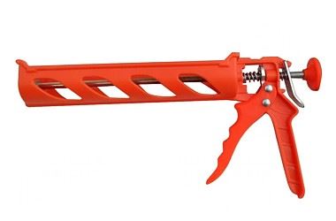 Pistolet wyciskacz do mas silikonu rynnowy 225 mm plastik Pistolet wyciskacz do mas silikonu rynnowy 225 mm plastik