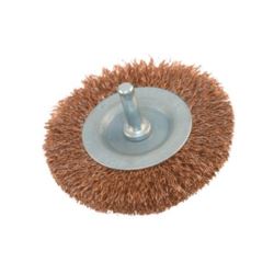 Szczotka druciana obrotowa płaska fi 6mm 125mm do wiertarki wkrętarki