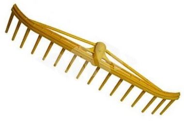 Grabie grabki ogrodowe plastikowe 16-zębne DO LIŚCI TRAWY SIANA 550 mm