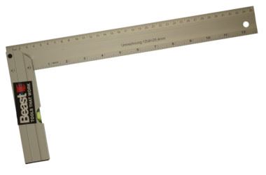 KĄTOWNIK ALUMINIOWY Z POZIOMICĄ 350 mm