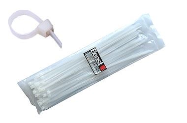 Opaski zaciskowe kablowe nylon białe 300x4,7 mm 50 sztuk