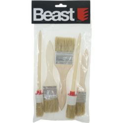 ZESTAW PĘDZLI PŁASKICH I OKRĄGŁYCH 5 SZT.