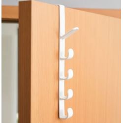 2x WIESZAK NA DRZWI DO ŁAZIENKI PRZEDPOKOJU NA SZAFKĘ BEZ WIERCENIA 5 HACZYKÓW