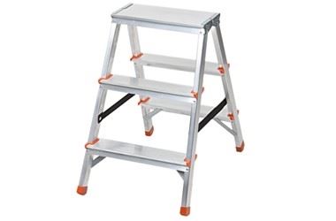 DRABINA ALUMINIOWA DWUSTRONNA 3 STOPNIE DRABINA ALUMINIOWA DWUSTRONNA 3 STOPNIE