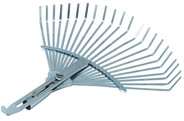 Grabie Do Liści Trawy Metalowe Wachlarzowe Grabie Do Liści 22-Zębne REGULOWANE 270-460 mm