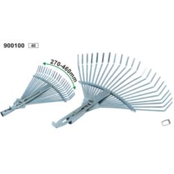 Grabie Do Liści Trawy Metalowe Wachlarzowe Grabie Do Liści 22-Zębne REGULOWANE 270-460 mm