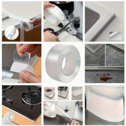 Taśma dwustronna nano samoprzylepna wodoodporna MEGA MOCNA GRUBA 5 m x 3 cm NANO