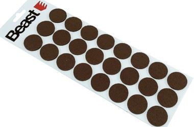 Podkładki filcowe pod meble samoprzylepne 28mm 24 szt brązowe okrągłe