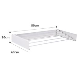 Suszarka na pranie Ścienna Składana METALOWA 80cm Wisząca Rozkładana mocna