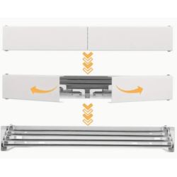 Suszarka na pranie Ścienna Składana METALOWA 80cm Wisząca Rozkładana mocna