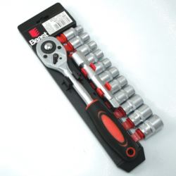 Zestaw nasadek 1/2" z grzechotka przedłużka 8-24 mm 12 elementów CV klucze nasadowe z grzechotką