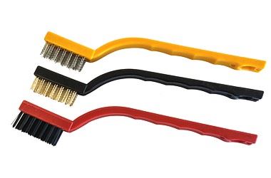 Zestaw szczotek drucianych stal mosiądz nylon 40 mm 3 sztuki