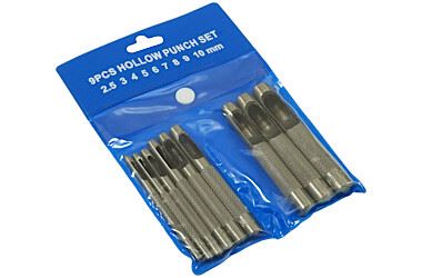 PRZEBIJAKI DO SKÓRY 2,5-10MM, ZESTAW 9 SZT.