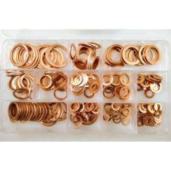 Podkładki miedziane uszczelki miedź miedzianych 280 szt M5-M20