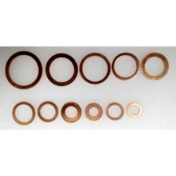 Podkładki miedziane uszczelki miedź miedzianych 280 szt M5-M20