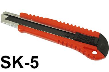 Nóż tapeciak łamany wysuwany do tapet 18MM SK-5 metalowa prowadnica