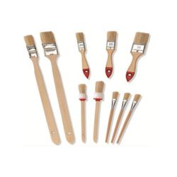 ZESTAW PĘDZLI PŁASKICH I OKRĄGŁYCH 10 sztuk